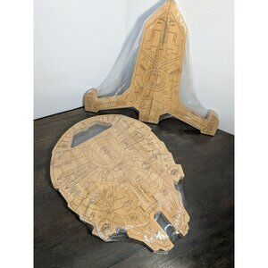 Star Wars Sci-Fi Spaceship Design Bamboo Cutting Board with Stand 2-piece Set